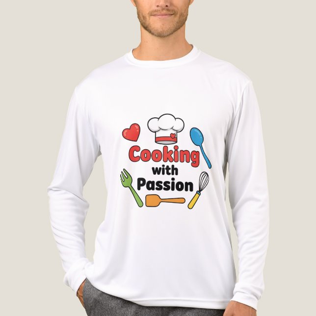 Cooking with Passion – Cute Chef Life T-Shirt Tri-Blend Shirt (Front)