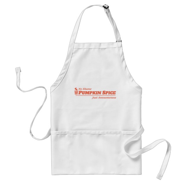 Cooking with Pumpkin Spice Slogan Fun Fall Logo Adult Apron (Front)