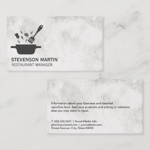 Cooking with Spices   Marble Business Card