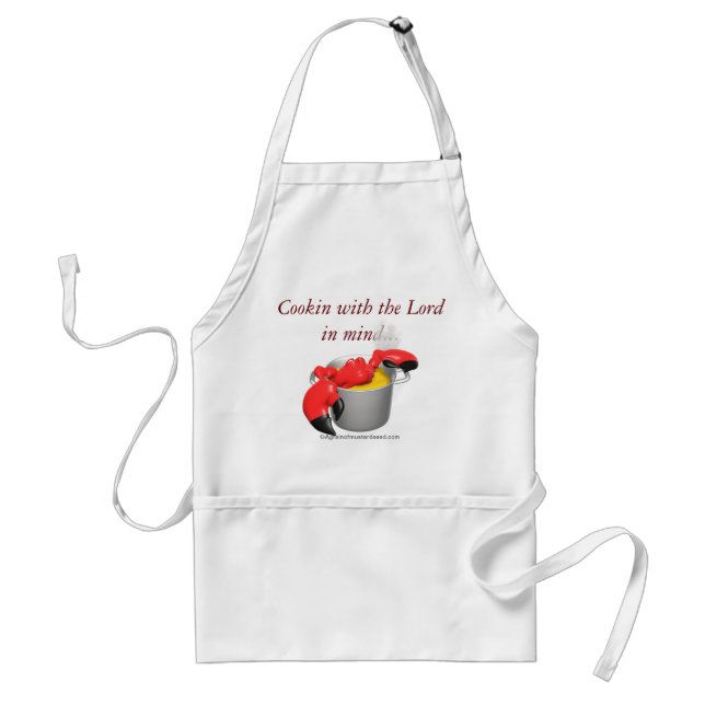 Cooking with The Lord in mind Christian Adult Apron (Front)