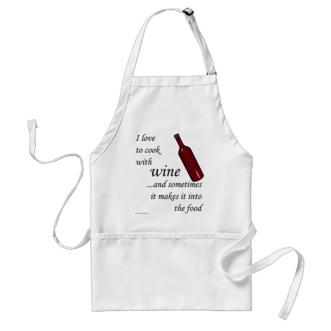 Cooking with Wine Adult Apron (Front)
