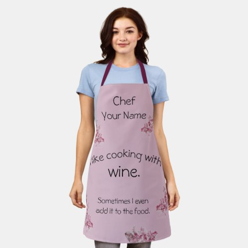 Cooking with Wine Apron