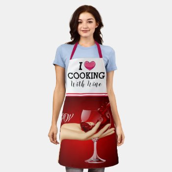 Cooking With Wine Apron by sharonrhea at Zazzle