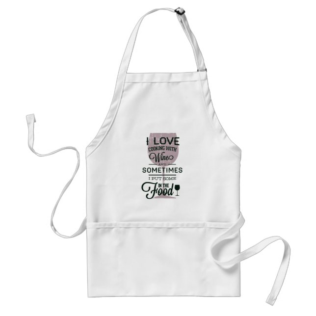 Cooking With Wine Funny Apron (Front)
