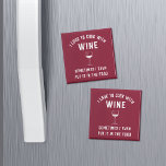 Cooking with Wine Magnet<br><div class="desc">Our funny magnet design for tipsy chefs features "I love to cook with wine; sometimes I even put it in the food" in modern white block lettering with a wine glass illustration.</div>