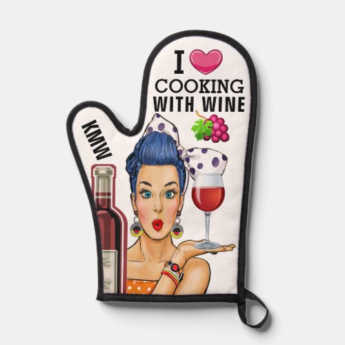 Cooking With WINE Oven Mitt