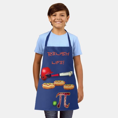 Cookout Barbeque Baseball Hotdogs Appie Pie Apron