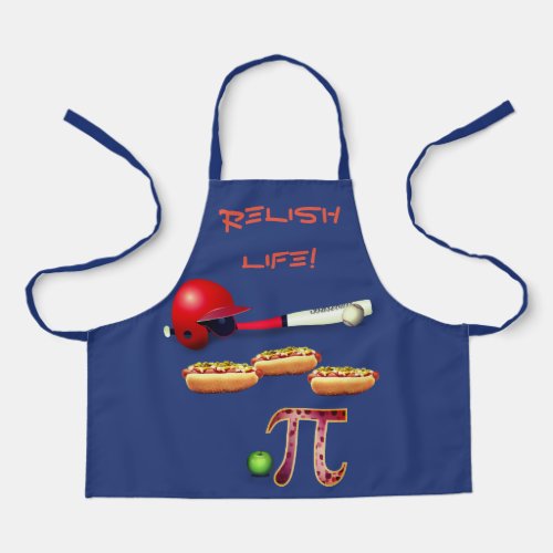 Cookout Barbeque Baseball Hotdogs Appie Pie Apron