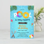 Cookout BBQ pool party invitation | Zazzle