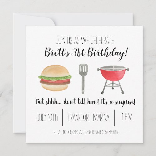 Cookout Birthday Invitation