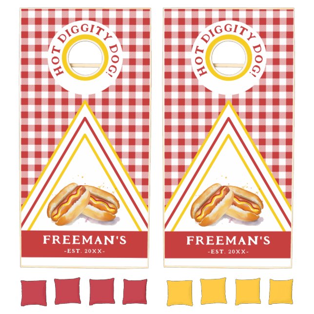 Cookout Family Cornhole Set – Custom BBQ Backyard  (Set)