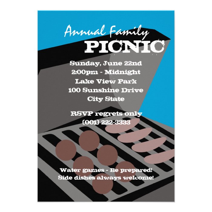 Cookout/ Picnic Invite