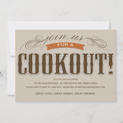 COOKOUT | SUMMER PARTY INVITATION