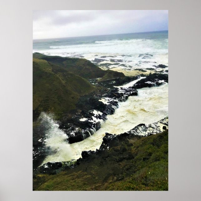 Cook's Chasm, Cape Perpetua, Oregon Coast Poster (Front)