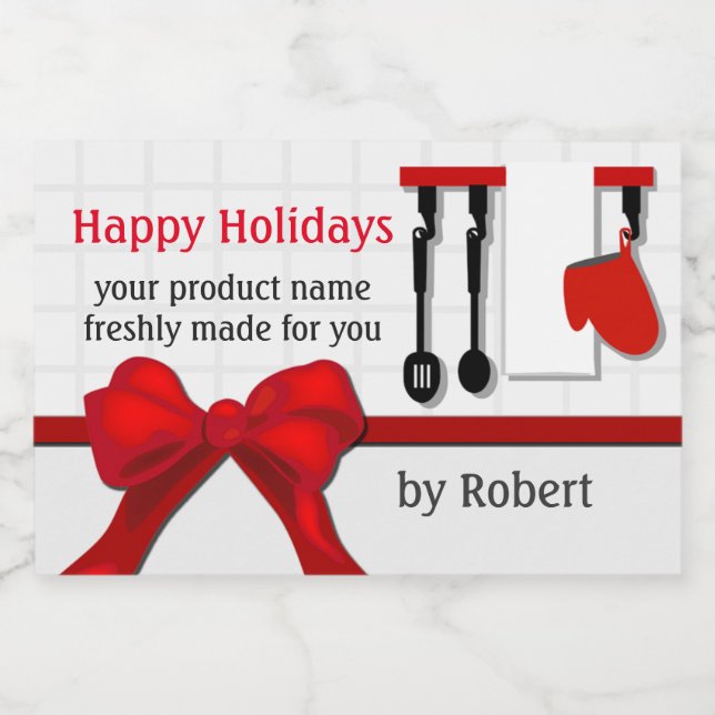 Cooks Christmas Gift Jar Label (Single Label)