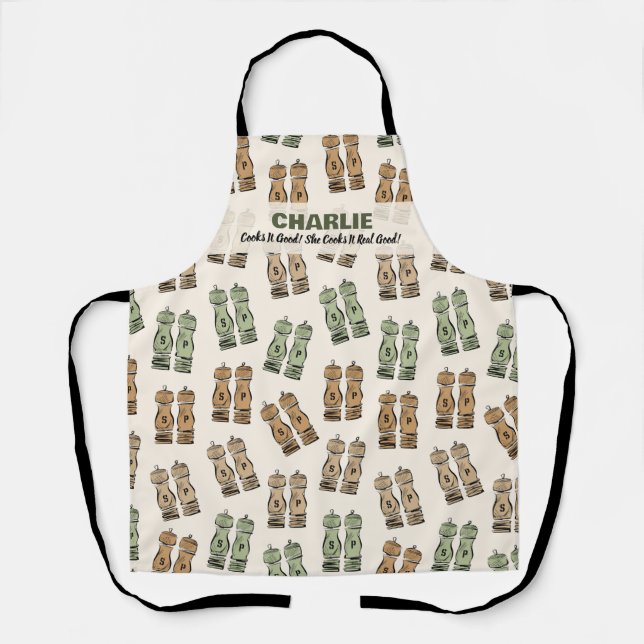 Cooks It Good Personalized  Apron (Front)