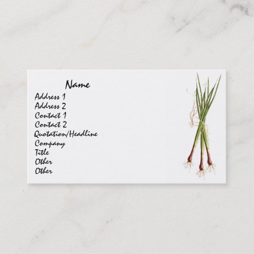 Customizable Cooks' Onions Business Card