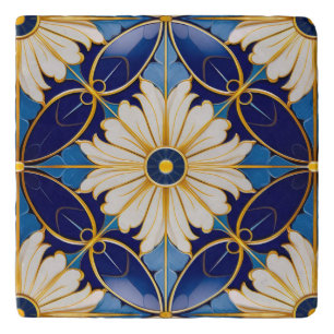 Cookware Dining Kitchen Art Deco Floral Pattern Trivet