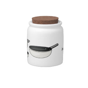 Cookware sets cartoon illustration candy jar