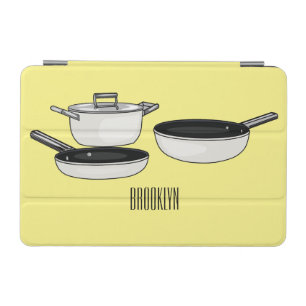 Cookware sets cartoon illustration iPad mini cover
