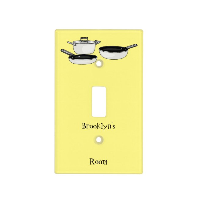 Cookware sets cartoon illustration light switch cover (Front)