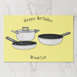 Cookware sets cartoon illustration paper pad