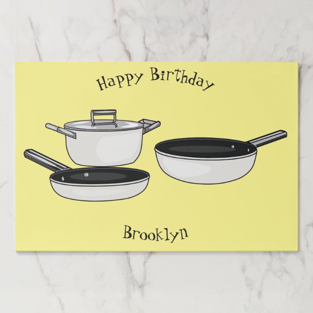 Cookware sets cartoon illustration paper pad (Front)