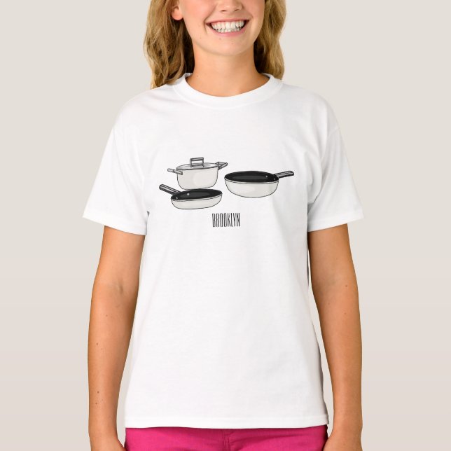 Cookware sets cartoon illustration T-Shirt (Front)