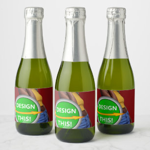 COOL! 10 Mini Sparkling Wine Bottle Labels 3x2"