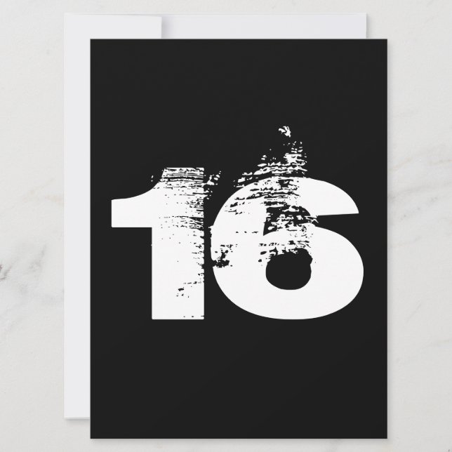 Cool 16th Birthday Party Invitation (Front)