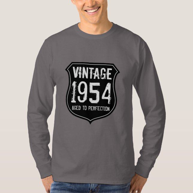 Cool 1954 aged to perfection 60th Birthday shirt (Front)