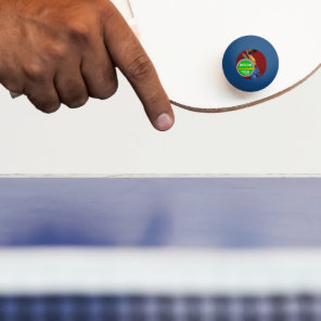 COOL! 1 Star Ping Pong Ball - Blue - Custom
