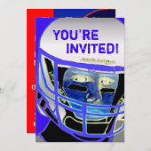 Cool 2013 Football Party Invitation Customizable (Front/Back)