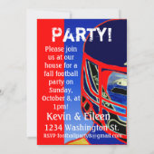 Cool 2013 Football Party Invitation Customizable (Back)