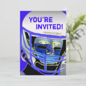 Cool 2013 Football Party Invitation Customizable (Standing Front)