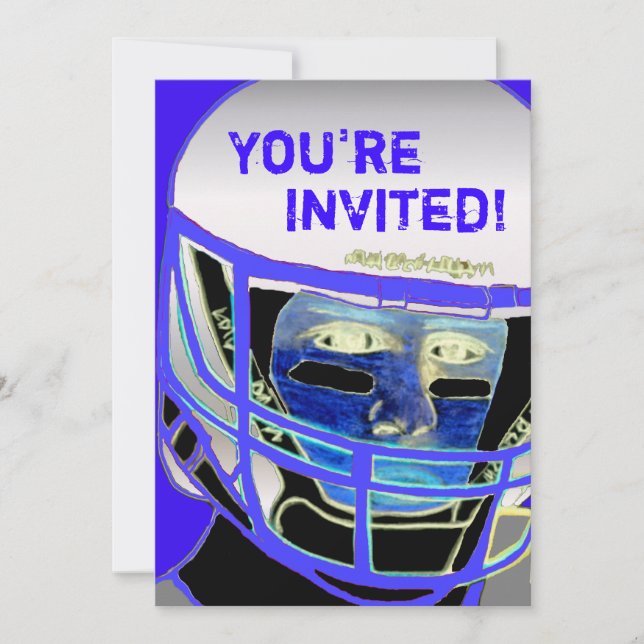 Cool 2013 Football Party Invitation Customizable (Front)