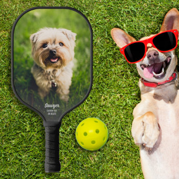 Cool 2 Large Photos Your Custom Text Pickleball Paddle by colorfulgalshop at Zazzle