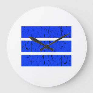 Cool 3 Line Symbol Uniformity & Harmony Colorful Large Clock