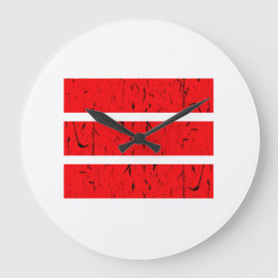 Cool 3 Line Symbol Uniformity & Harmony Colorful Large Clock