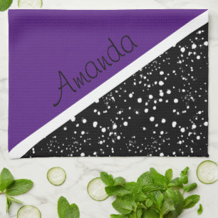 Cool 3 tone design personalized kitchen towel