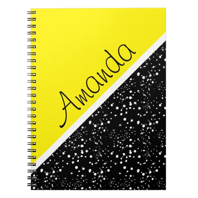 Cool 3 tone design personalized notebook (Front)
