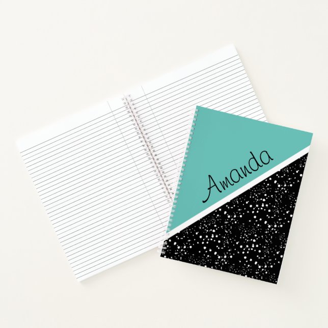 Cool 3 tone design personalized notebook (Inside)