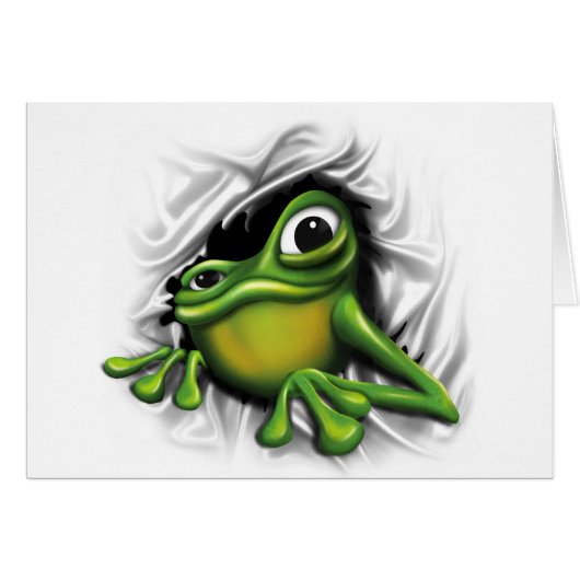 Cool 3d frog cards (Front Horizontal)