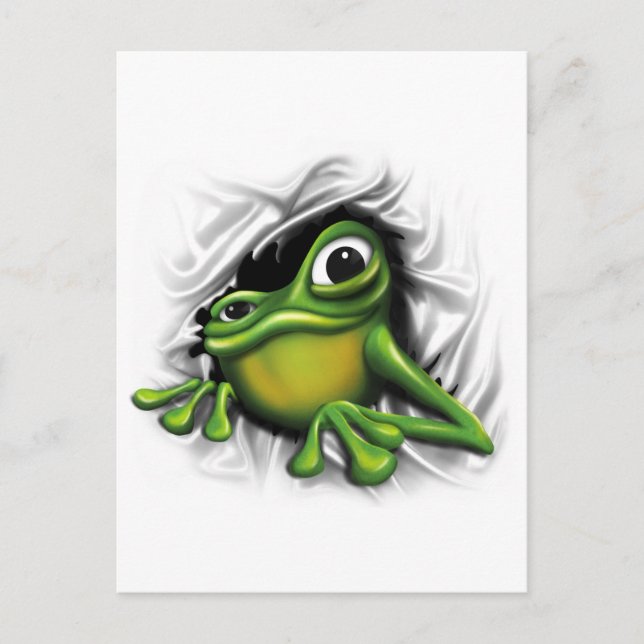 Cool 3d frog postcard (Front)