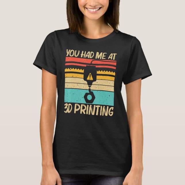 Cool 3D Print For Men Women 3D Printer   Printing T-Shirt (Front)