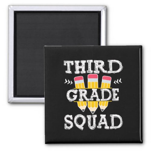 Cool 3rd Grade Squad Team Back To School Graduatio Magnet