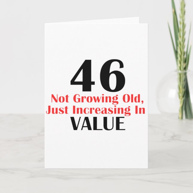 COOL 46 YEARS OLD BIRTHDAY DESIGNS CARD (Front)