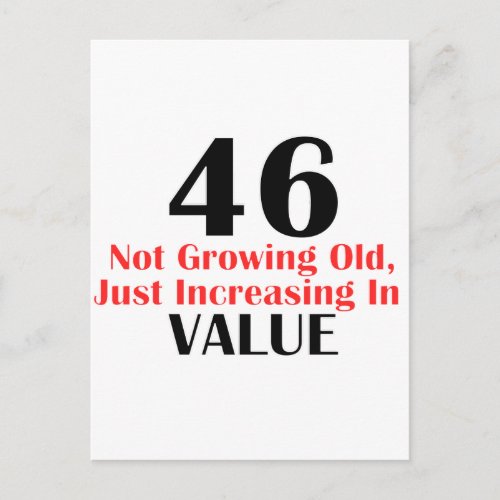 COOL 46 YEARS OLD BIRTHDAY DESIGNS POSTCARD