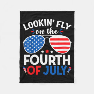 Cool 4th Of July Looking Fly On The 4th Of July Fleece Blanket