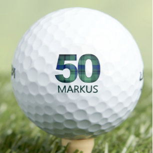 Cool 50th Birthday Gift for Stepdad - Blue Green Golf Balls